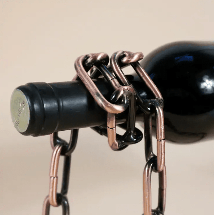 Magic Iron Chain Wine Bottle Holder - Y Files