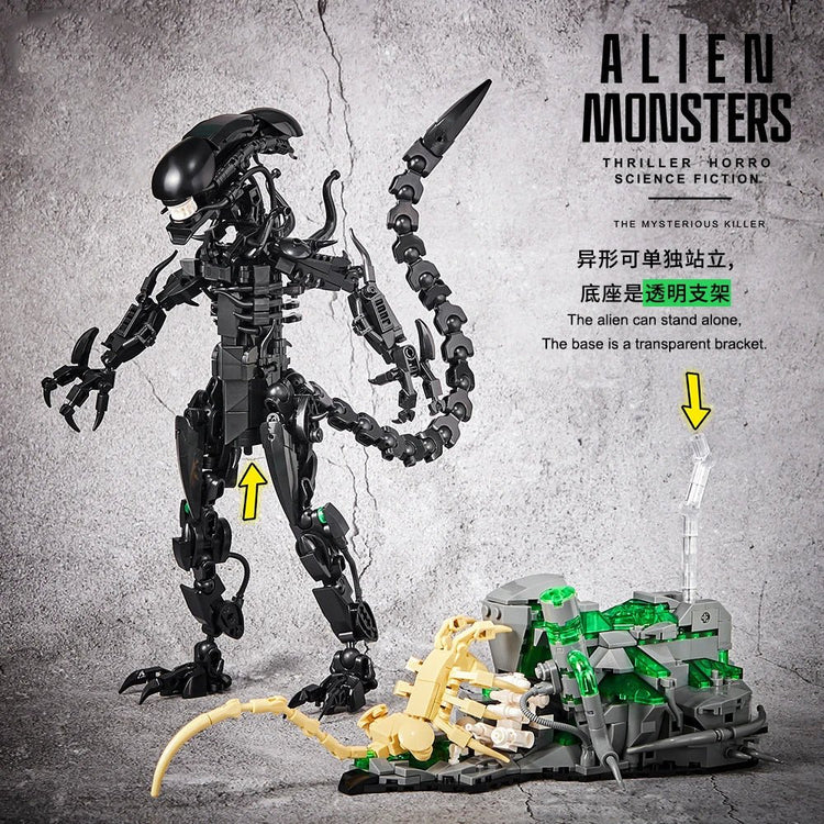 Mechanical Alien Building Blocks High-Tech Movie Model The Robot Movable Joint Bricks Toys Compatible With LEGO - Y Files