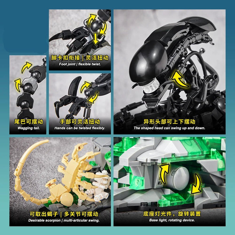 Mechanical Alien Building Blocks High-Tech Movie Model The Robot Movable Joint Bricks Toys Compatible With LEGO - Y Files