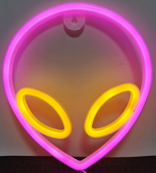 Neon Planet LED Alien Light for Room or Bar Decor - Y Files
