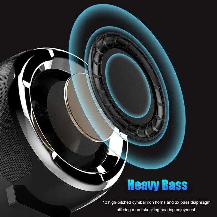 Portable Anti-Fall Bluetooth Speaker with Subwoofer - Y Files