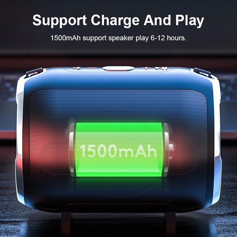 Portable Anti-Fall Bluetooth Speaker with Subwoofer - Y Files