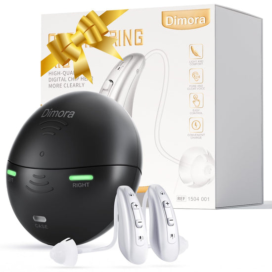Rechargeable Hearing Aids for Seniors Adults-Dimora BTE Earing Aid (Not Amplifiers) with 16-Channel Sound Processing for Superior Sound Quality Noise Canceling Digital Hearing Assist Easy to UseOver-the-Counter(FSA or HSA eligible) - Y Files