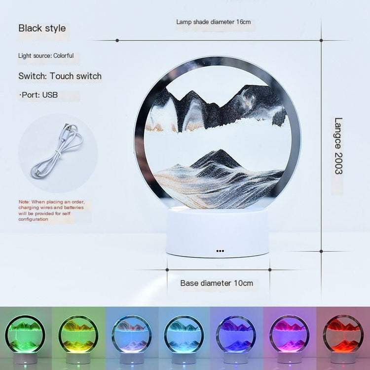 RGB LED Sandscape Table Lamp with Moving Sand Art - Y Files