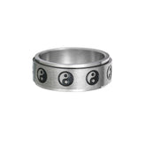 Stainless Steel Turning Decompression Gossip Ring for All - Y Files