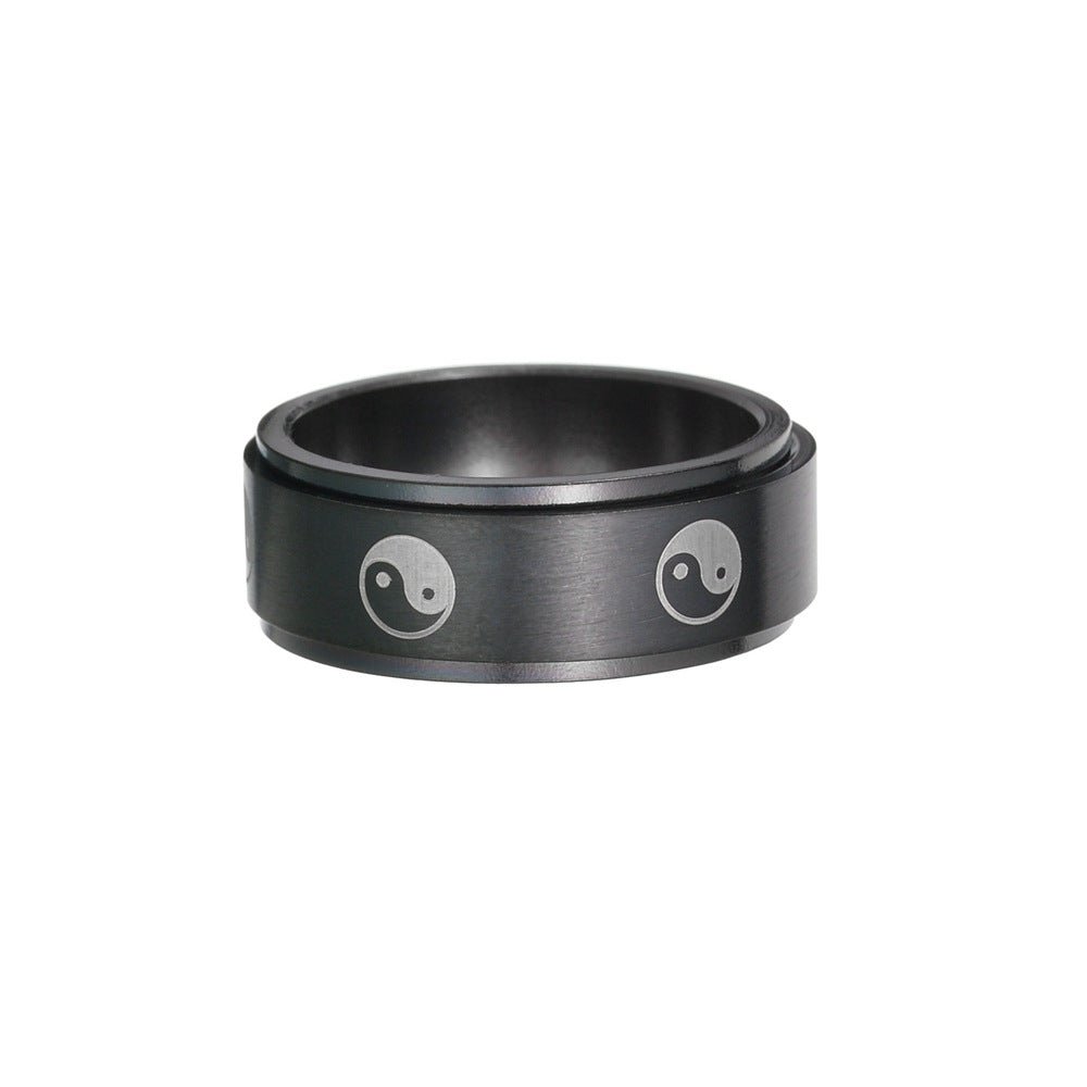 Stainless Steel Turning Decompression Gossip Ring for All - Y Files
