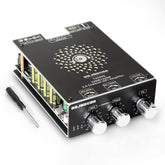 T220HS 220W+220W Bluetooth Amplifier Board with Treble and Bass Control 2.0 Channel Stereo AMP Board DC 12-36VBluetooth/AUX/USB Input - Y Files