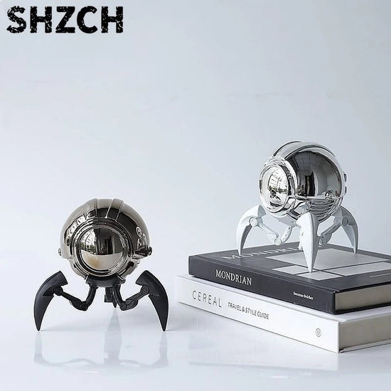 Tech-Infused Astronaut Resin Alien Sculpture Mechanical Creature Decor for Hotel Lobby Club Gift - Y Files