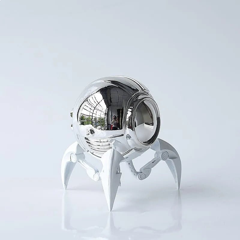Tech-Infused Astronaut Resin Alien Sculpture Mechanical Creature Decor for Hotel Lobby Club Gift - Y Files