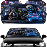 The Tech-Geek Alien Sun Visor Car Windshield Sun Shade UV Protection Heat Insulation Cover Universal Sun Protector - Y Files