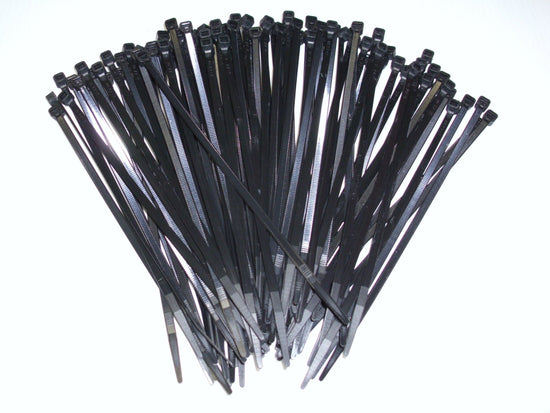 Tie-N-Lock 8" Heavy Duty Nylon Cable Ties 50 lb Test 100 PC Black - Y Files