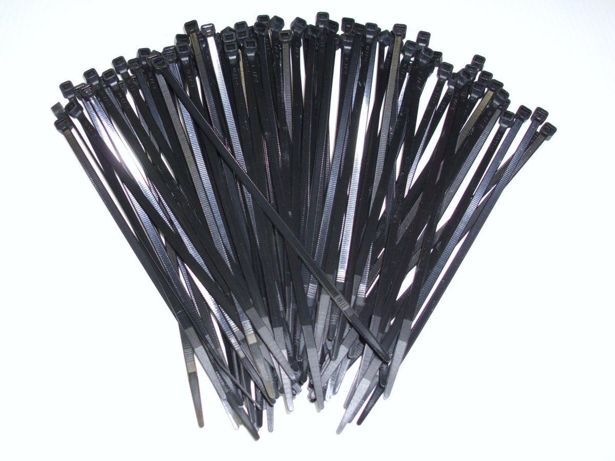Tie-N-Lock 8" Heavy Duty Nylon Cable Ties 50 lb Test 100 PC Black - Y Files