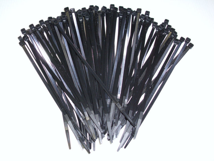 Tie-N-Lock 8" Heavy Duty Nylon Cable Ties 50 lb Test 100 PC Black - Y Files