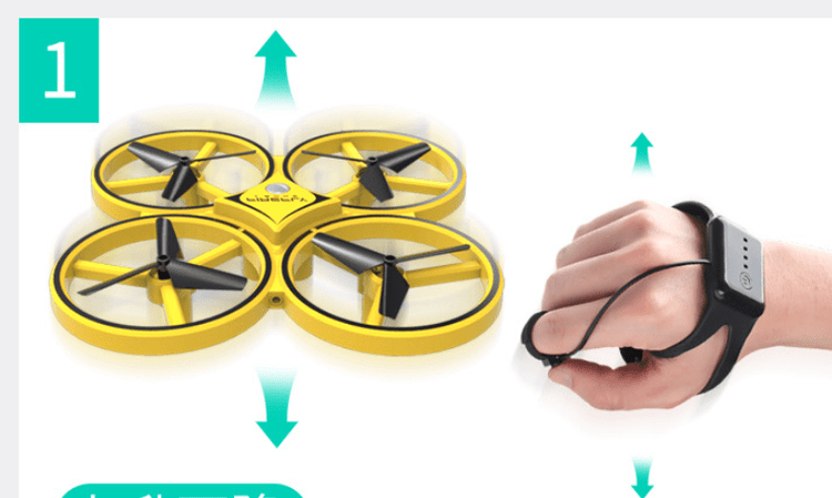 UFO Gesture Control Flying Drone with Lights for Kids - Y Files