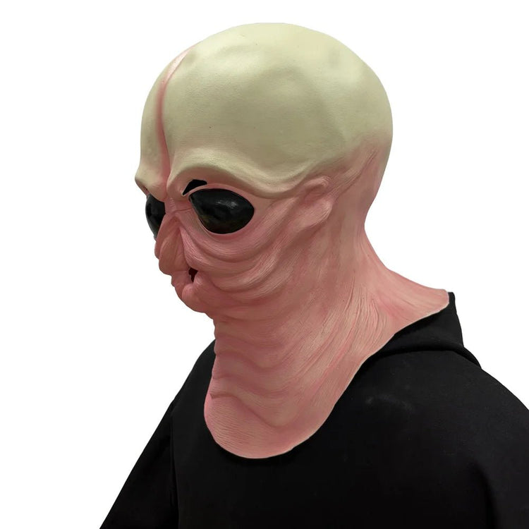 UFO Pink Alien Mask Cosplay Big Eyes Space Creature Alien Latex Helmet Halloween Carnival Dress Up Party Costume Props Gifts - Y Files