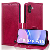 Wallet Case for Samsung Galaxy A15 5G with RFID Blocking Credit Card Holder, PU Leather Folio Flip Kickstand Protective Shockproof Cover Women Men for Galaxy A15 5G Phone Case - Black - Y Files