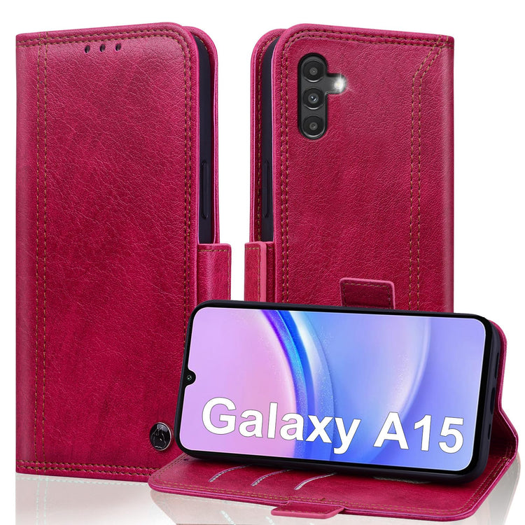 Wallet Case for Samsung Galaxy A15 5G with RFID Blocking Credit Card Holder, PU Leather Folio Flip Kickstand Protective Shockproof Cover Women Men for Galaxy A15 5G Phone Case - Black - Y Files