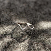 Water Wave Silver Ring in Fashion Design - Y Files