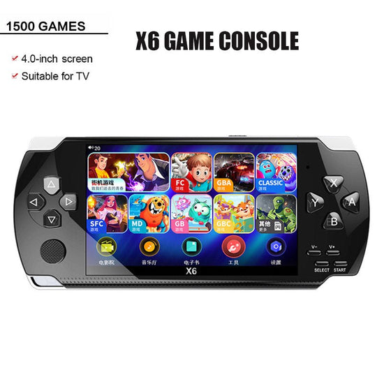 X6 Handheld Portable Game Console with 1500 Games - Y Files